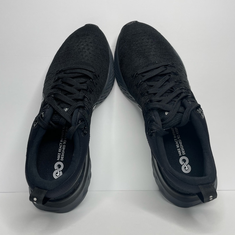 Nike React Infinity Run Flyknit 2 Triple Black - Picture 9 of 11